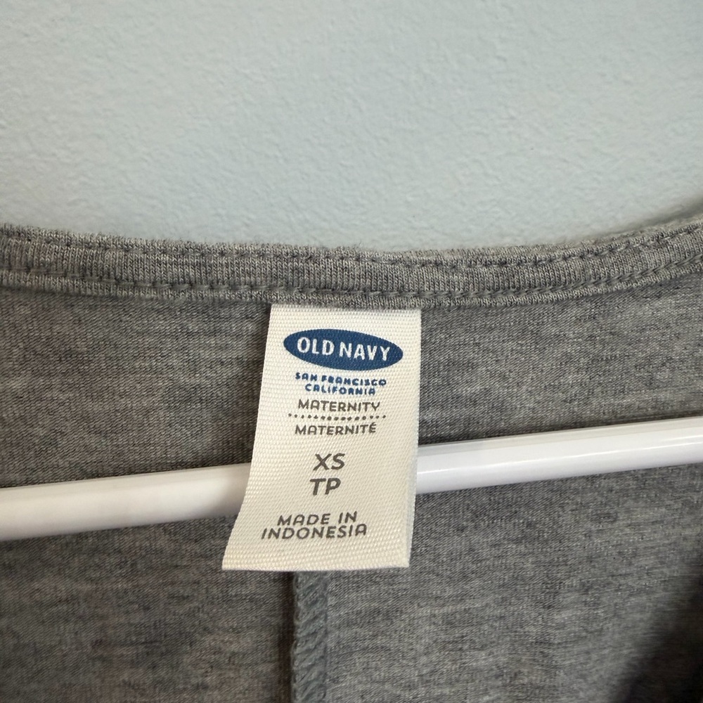 Old Navy Maternity Heather Gray Midi Dress - Picture 2 of 4